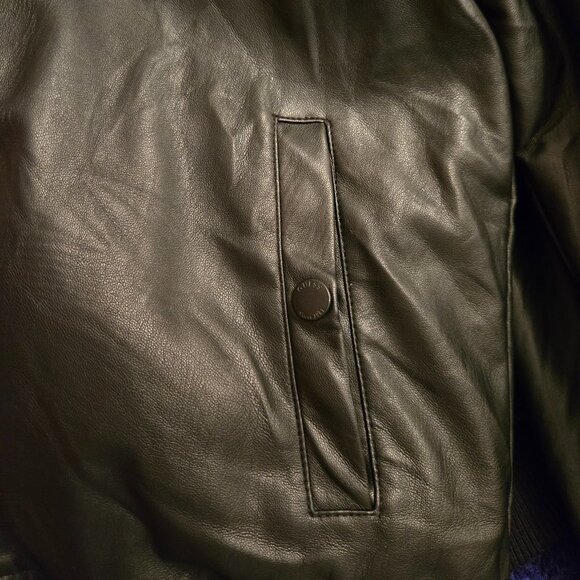 Boys leather jacket with detachable hoodie - Picture 7 of 10